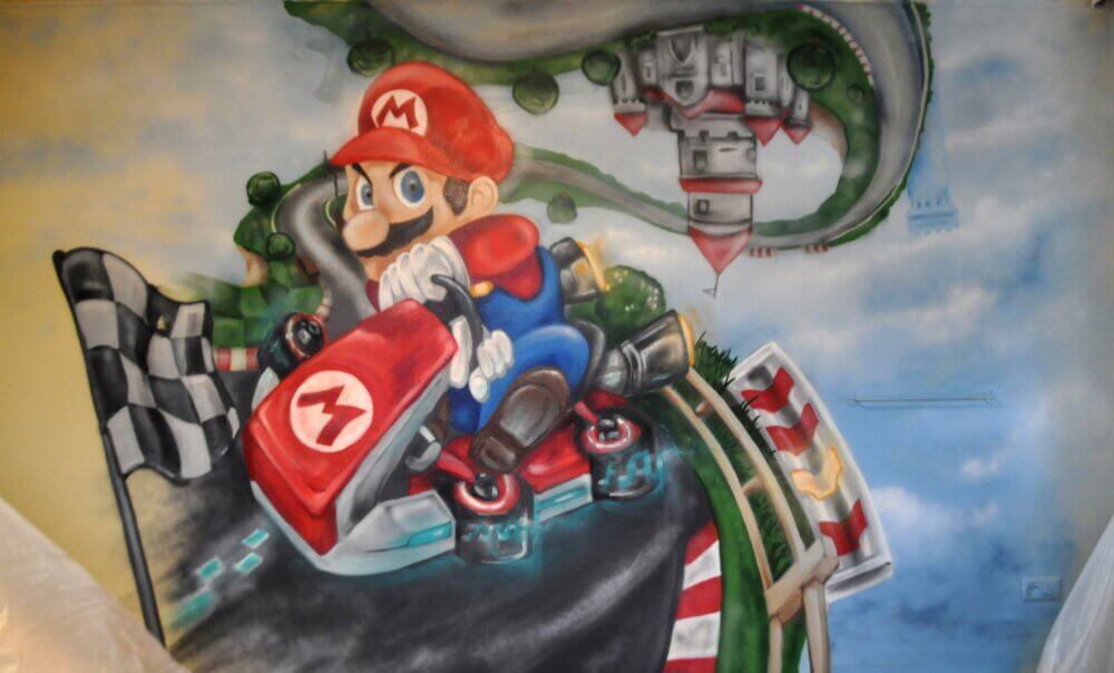 Graffiti, Mariokart, Kinderzimmer